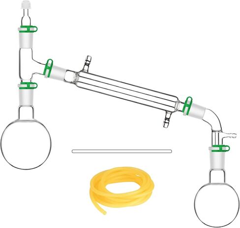 stonylab Glass Distillation Apparatus, Simple Distillation Kit with 24/40 Joint and 500 ml Reaction Flask for Normal Pressure/Low Vacuum Distillation Lab Glassware Kit in Saudi Arabia