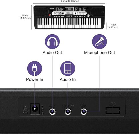 61-Key Portable Keyboard (BST8602) in Saudi Arabia