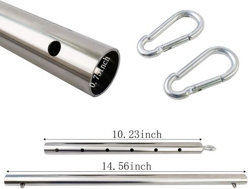 Silver Adjustable Exercise Stainless Steel Spreader Bar, Yoga Training Fitness Gear, Workout Bar,Sports Gym Kit in Saudi Arabia