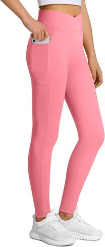 Girls Athletic Leggings Cross High Waist Leggings for Teen Girls Yoga Dance Gym Pants with Pocket in Kuwait