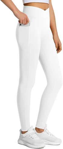 Girls Athletic Leggings Cross High Waist Leggings for Teen Girls Yoga Dance Gym Pants with Pocket in Kuwait