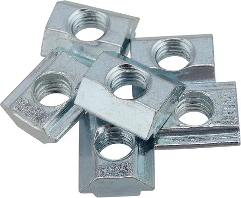 200 قطعة من صواميل M5 T، سلسلة 2020 من صواميل T المنزلقة، صواميل M5 مترية في صامولة T، صواميل فتحة T لملف بثق الألومنيوم بفتحة T 6 مم وطابعة ثلاثية الأبعاد، فضي in Kuwait