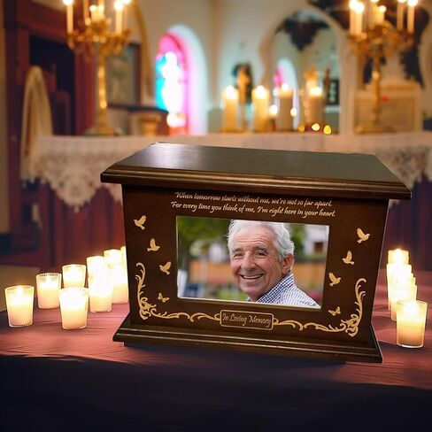 Wooden Urns Ashes Cremation Urns for Human Ashes Adult Male Female Handmade Urns Box and Casket for Ashes Men Women Pets Urn Burial Funeral Memorial Urns Holds Up to 260 LBS in Saudi Arabia