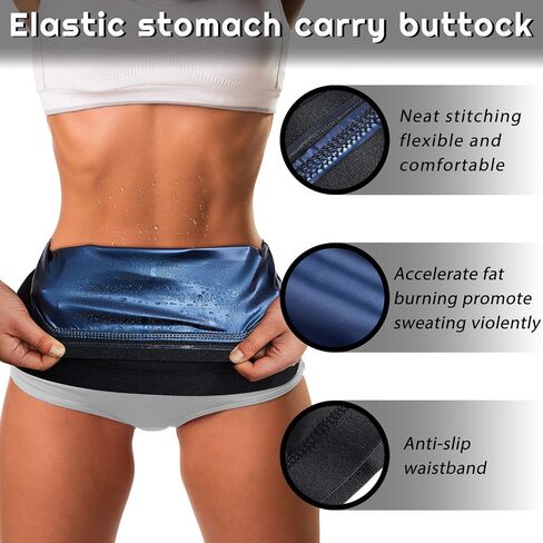 Geyoga 2 Pieces Waist Trimmer for Women Sweat Wrap Sweat Waist Trainer for Bodybuilding Lower Belly Fat in Saudi Arabia