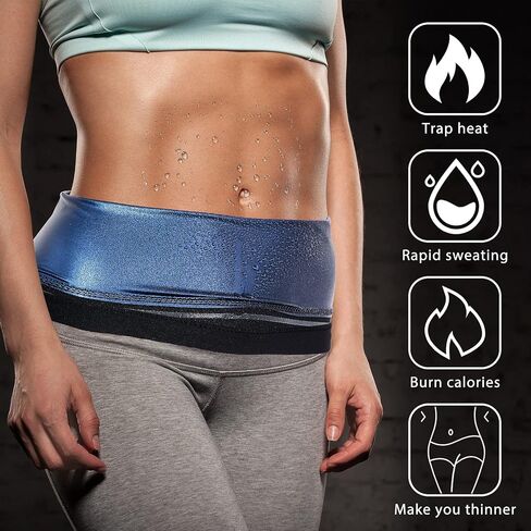Geyoga 2 Pieces Waist Trimmer for Women Sweat Wrap Sweat Waist Trainer for Bodybuilding Lower Belly Fat in Saudi Arabia