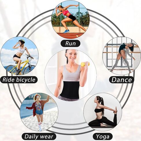 Geyoga 2 Pieces Waist Trimmer for Women Sweat Wrap Sweat Waist Trainer for Bodybuilding Lower Belly Fat in Saudi Arabia
