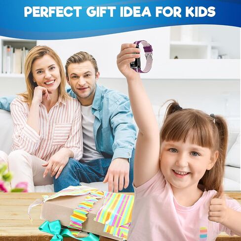 Inspiratek Kids Fitness Tracker for Kids Age 5-16 (5 Colors)，Waterproof Kids Fitness Watch，Kids Pedometer Watch，Watch for Kids，Step/Activity Tracker for Kids，Easy to Use Kids Tracker Watch (Purple) in Saudi Arabia