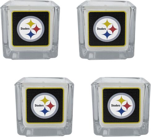 شموع معطرة من Siskiyou Sports NFL Pittsburgh Steelers، 4 قطع مقاس واحد، ألوان الفريق in Saudi Arabia