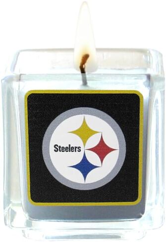 شموع معطرة من Siskiyou Sports NFL Pittsburgh Steelers، 4 قطع مقاس واحد، ألوان الفريق in Saudi Arabia