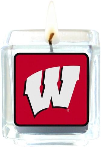 شموع معطرة من Siskiyou Sports NCAA Wisconsin Badgers، 4 قطع مقاس واحد، ألوان الفريق in Saudi Arabia