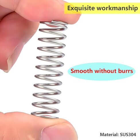 10Pcs Stainless Steel Springs, Compression Springs, Wire Diameter 1.2mm, 7mm OD, 15mm Free Length, Springs for Shop and Home Repair in Saudi Arabia