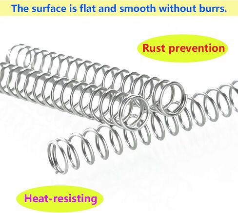 10Pcs Stainless Steel Springs, Compression Springs, Wire Diameter 1.2mm, 7mm OD, 15mm Free Length, Springs for Shop and Home Repair in Saudi Arabia