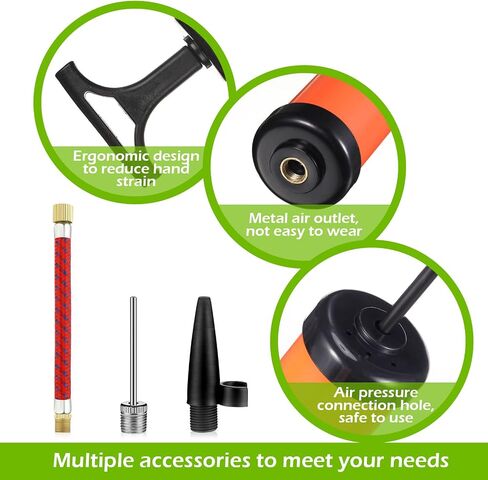 12 Sets Ball Pump Air Pumps Portable Hand Air Ball Pump Inflatables Air Ball Pump Small Sports Pump Kit with Needle Nozzle Hose for Soccer Basketball Football Volleyball and Other Sports Ball 6 Colors in Saudi Arabia