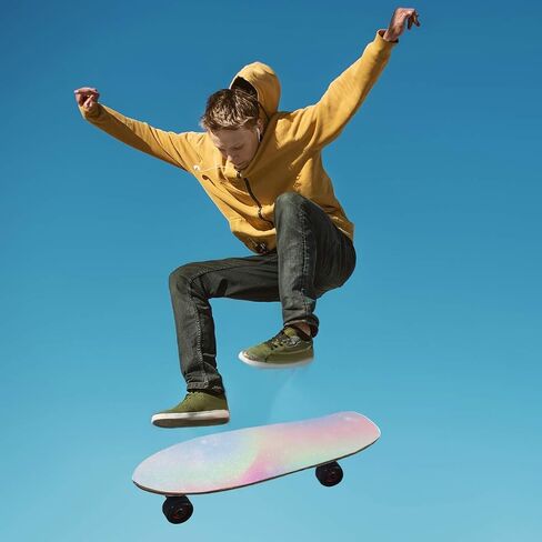 قوس قزح اللون التعادل صبغ دوامة لوح التزلج شريط لحام مكافحة زلة Longboard سكوتر Griptape الرمال ورقة ورقة ملصق 9 "x 33" in Saudi Arabia