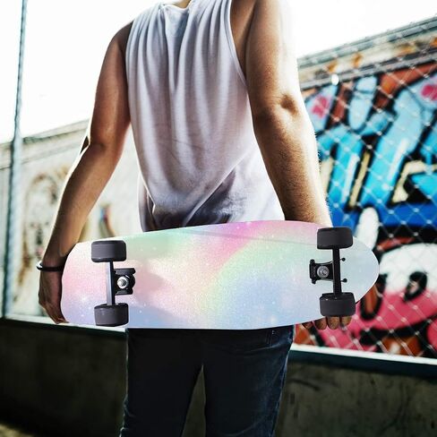 قوس قزح اللون التعادل صبغ دوامة لوح التزلج شريط لحام مكافحة زلة Longboard سكوتر Griptape الرمال ورقة ورقة ملصق 9 "x 33" in Saudi Arabia