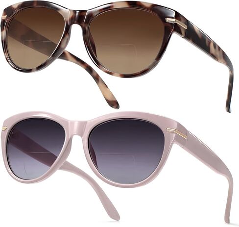 EASY READ 2 Pack Bifocal Reading Sunglasses for Women,Trendy Sunglasses Readers UV400 Protection in Saudi Arabia