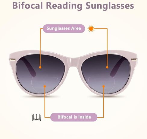 EASY READ 2 Pack Bifocal Reading Sunglasses for Women,Trendy Sunglasses Readers UV400 Protection in Saudi Arabia