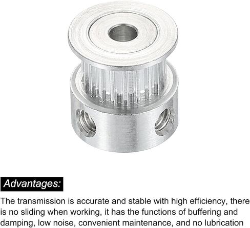 MECCANIXITY 20 Teeth 4mm Bore Timing Pulley Aluminium Synchronous Wheel with M4 Screw for 3D Printer Belt, CNC Machine, Pack of 2 in Saudi Arabia
