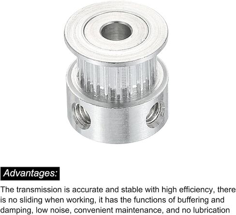 MECCANIXITY 20 Teeth 4mm Bore Timing Pulley Aluminium Synchronous Wheel with M4 Screw for 3D Printer Belt, CNC Machine, Pack of 2 in Saudi Arabia