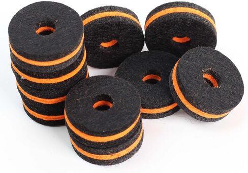 Cymbal Stand Felt, 10 Pcs Cymbal Stand Felt 35mm Black Orange Cymbal Protection Sleeve Replacement Part in Kuwait