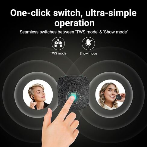 Mobile Studio S1 Wireless IEMs LivePods، جهاز كاريوكي 3 في 1 + سماعات رأس داخل الأذن + ميكروفونات لاسلكية + واجهة صوتية للغناء والتسجيل الإبداعي والبث المباشر in Saudi Arabia