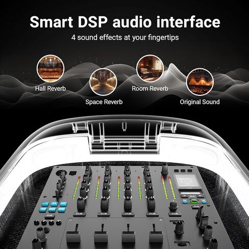 Mobile Studio S1 Wireless IEMs LivePods، جهاز كاريوكي 3 في 1 + سماعات رأس داخل الأذن + ميكروفونات لاسلكية + واجهة صوتية للغناء والتسجيل الإبداعي والبث المباشر in Saudi Arabia