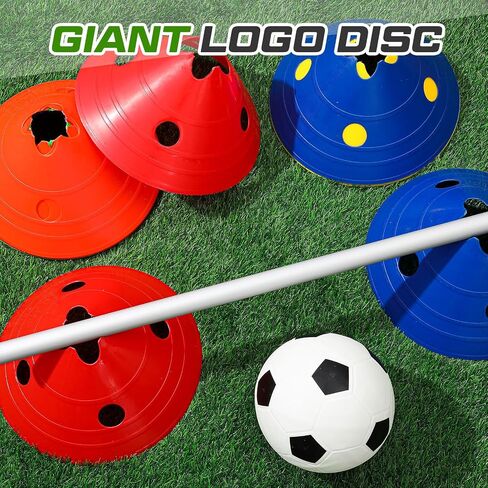 ShinyRelief Jumbo Disc Cones Jumbo Soccer Cones Giant Agility Cones Large Soccer Training Cones with Mesh Bag for Kids Adult Sports Training in Kuwait