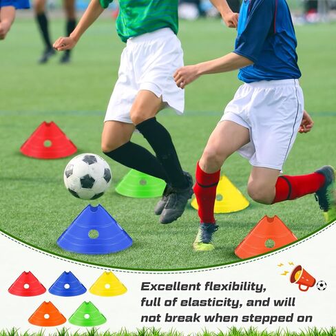 ShinyRelief Jumbo Disc Cones Jumbo Soccer Cones Giant Agility Cones Large Soccer Training Cones with Mesh Bag for Kids Adult Sports Training in Kuwait