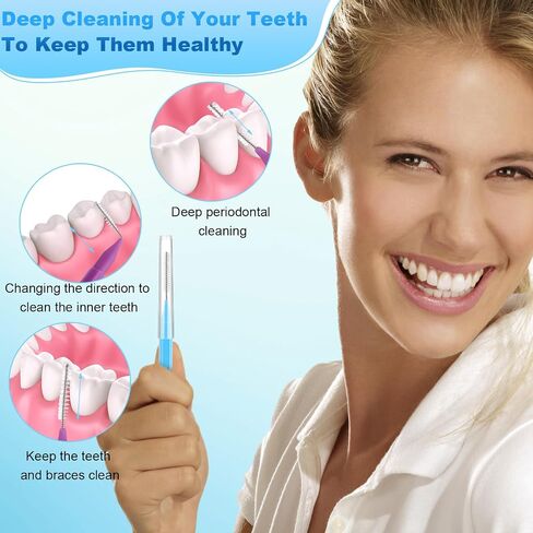 Layhit 420 Pcs Interdental Brush for Braces 7 Sizes Dental Disposable Braces Flossers Toothpick Soft Bendable Braces Brushes Braces Floss Picks Tooth Cleaning Tool, 11 Colors in Saudi Arabia