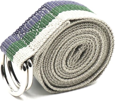 Teeoff Yoga Straps with Adjustable Metal D-Ring for Pilates Gym Workouts Stretching 8 Colors in Saudi Arabia
