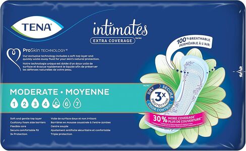 وسادات تينا لسلس البول، للتحكم في المثانة وبعد الولادة للنساء، امتصاص متوسط، تغطية إضافية، حميمية - 180 قطعة in Kuwait