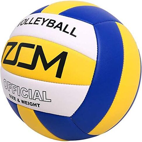 Volleyball, Official Size 5 Volleyball Soft PU Beach Volleyball Waterproof Volleyball Indoor Outdoor Sports Training Volleyball for Beginner Teenager Adult | Deflated in Saudi Arabia