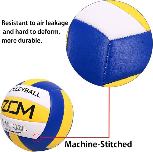 Volleyball, Official Size 5 Volleyball Soft PU Beach Volleyball Waterproof Volleyball Indoor Outdoor Sports Training Volleyball for Beginner Teenager Adult | Deflated in Saudi Arabia