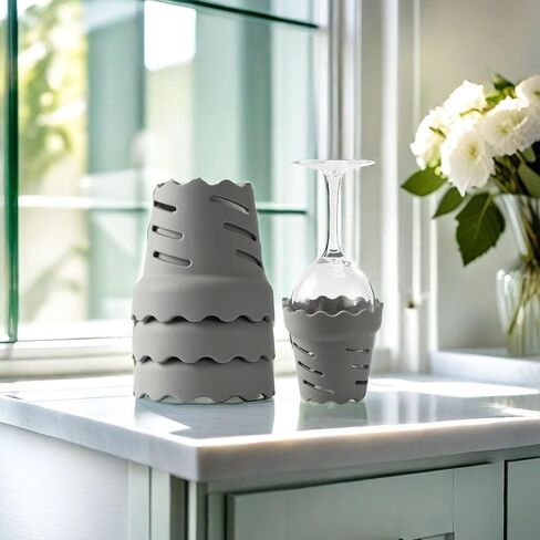 Water Bottle Drying Rack, Silicone Single Faster Bottle Dryer Rack, for Glass Cups, Mugs, Tumbles and More, Bottle Drying Holder Stand（3-Pack, Grey in Saudi Arabia