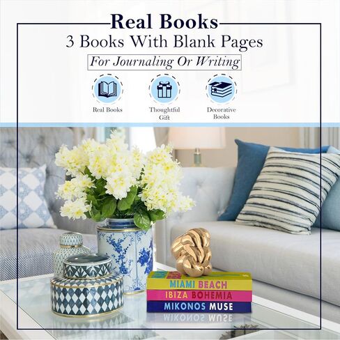 (Set of 3) Decorative Books for Home Decor - Colorful coffe table books, coffee table books hardcover, preppy books, Designer Decorative Books, Blank decor books in Saudi Arabia