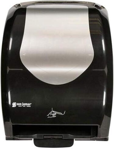San Jamar Classic Paper Towel Dispenser Hybrid Dispenser for Bathroom, Kitchens, and Restaurants, Plastic, 10.25 x 16.75 x 13 Inches, Black in Saudi Arabia