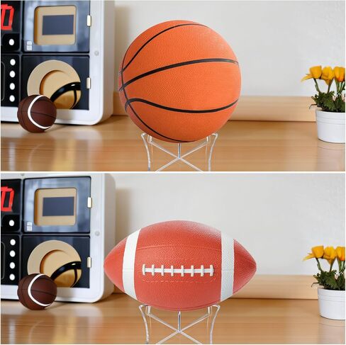 3 Pack Basketball Stand Holder Acrylic Football Display Stand Clear Ball Holder Stand for Football Basketball Soccer Volleyball Rugby (3.35 x 2.56Inch) in Saudi Arabia