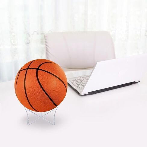 3 Pack Basketball Stand Holder Acrylic Football Display Stand Clear Ball Holder Stand for Football Basketball Soccer Volleyball Rugby (3.35 x 2.56Inch) in Saudi Arabia