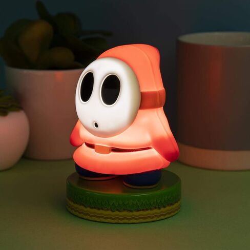 Paladone Super Mario Shy Guy 3D Icon BDP | Officially Licensed Nintendo Collectable | Unique Gift Idea | Bright Night Light or Desk Lamp | Battery Powered by 2 x AAA, White in Saudi Arabia