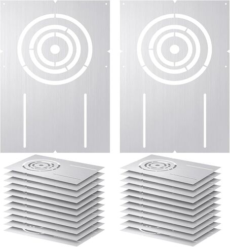 12 Pcs New Construction Mounting Plate with 3-4-6" Round Hole Rough in Bracket Recessed Lighting Housing and Trim Kits LED Flat Plate Recessed LED Light Plate for LED Downlight, Silver in Saudi Arabia