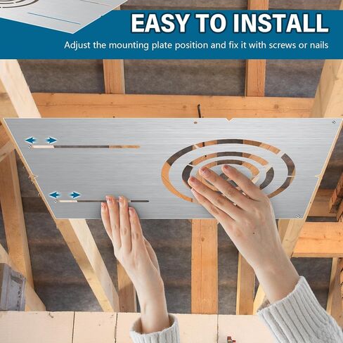 12 Pcs New Construction Mounting Plate with 3-4-6" Round Hole Rough in Bracket Recessed Lighting Housing and Trim Kits LED Flat Plate Recessed LED Light Plate for LED Downlight, Silver in Saudi Arabia