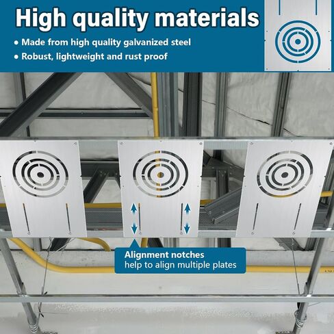 12 Pcs New Construction Mounting Plate with 3-4-6" Round Hole Rough in Bracket Recessed Lighting Housing and Trim Kits LED Flat Plate Recessed LED Light Plate for LED Downlight, Silver in Saudi Arabia
