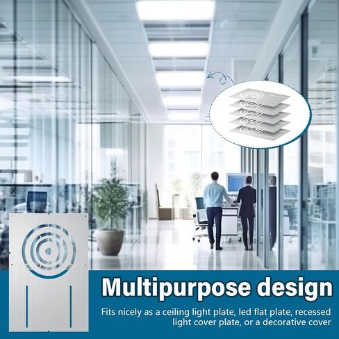 12 Pcs New Construction Mounting Plate with 3-4-6" Round Hole Rough in Bracket Recessed Lighting Housing and Trim Kits LED Flat Plate Recessed LED Light Plate for LED Downlight, Silver in Saudi Arabia