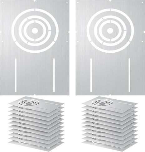 12 Pcs New Construction Mounting Plate with 3-4-6" Round Hole Rough in Bracket Recessed Lighting Housing and Trim Kits LED Flat Plate Recessed LED Light Plate for LED Downlight, Silver in Saudi Arabia