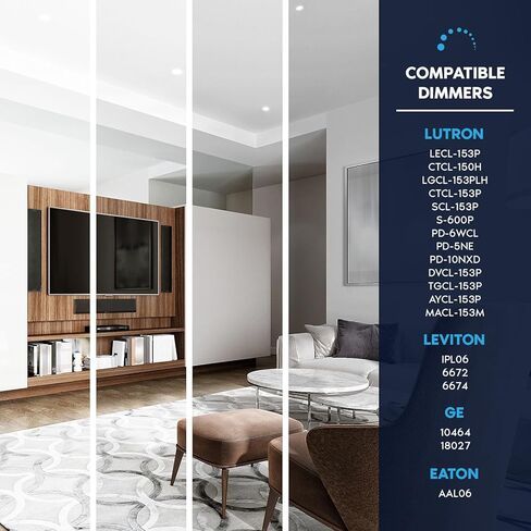 مصابيح LUXRITE مقاس 4 بوصات بدون حواف LED مع صندوق توصيل، 5CCT يمكن اختيارها 2700K-5000K، 15 وات، 1200 لومن، قابلة للتعتيم، مصنفة رطبة وIC، إضاءة سفلية بدون غطاء، قائمة ETL، بناء جديد وإعادة تشكيل (6 عبوات) in Saudi Arabia