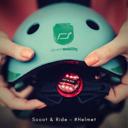 Scoot and Ride - خوذة للأطفال ذات لمسة نهائية غير لامعة مع أشرطة قابلة للتعديل (Rose، XXS Small-Small) - تشتمل على ضوء أمان LED وبطانة من الصوف الناعم لمزيد من الحماية in Kuwait