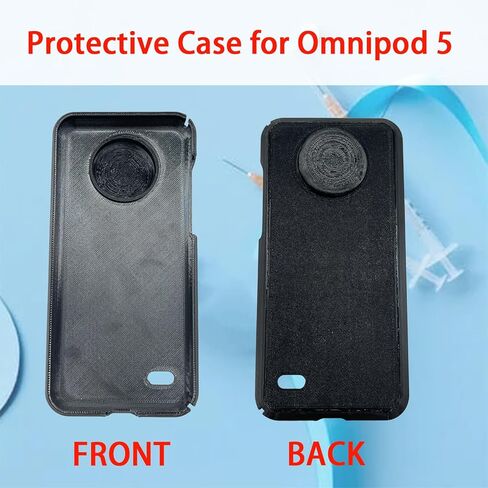 حافظة واقية لجهاز Omnipod 5، حافظة متوافقة مع وحدة تحكم Omnipod 5 PDM، حافظة مزودة بفتحة متوافقة مع AirTag (أسود) in Saudi Arabia