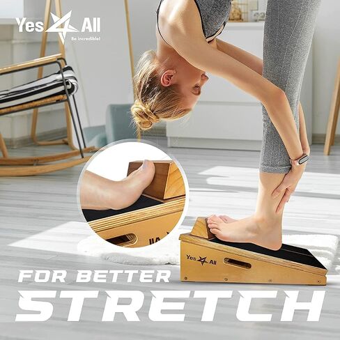Yes4All Professional Incline Board, Slant board calf stretching, Squat Wedge and Anti-Slip Surface, Portable Side Handle in Saudi Arabia