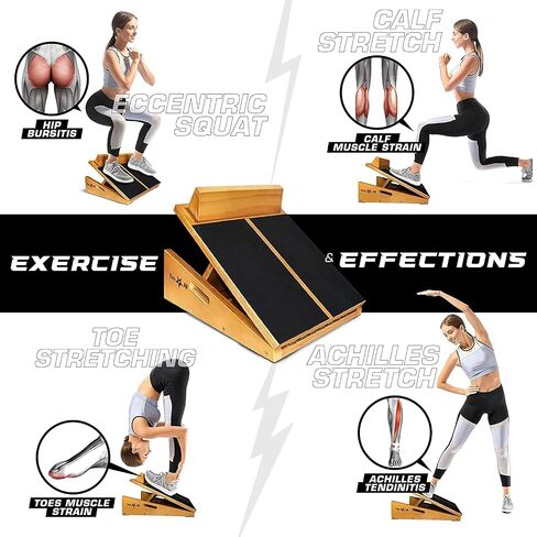 Yes4All Professional Incline Board, Slant board calf stretching, Squat Wedge and Anti-Slip Surface, Portable Side Handle in Saudi Arabia