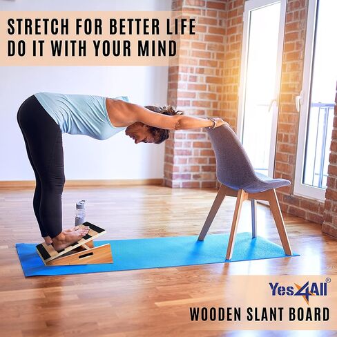 Yes4All Professional Incline Board, Slant board calf stretching, Squat Wedge and Anti-Slip Surface, Portable Side Handle in Saudi Arabia